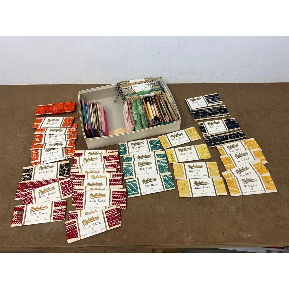 Vintage Nufashond Rick Rack Bias Tape Lot NOS Mercerized Trim Sewing Notions